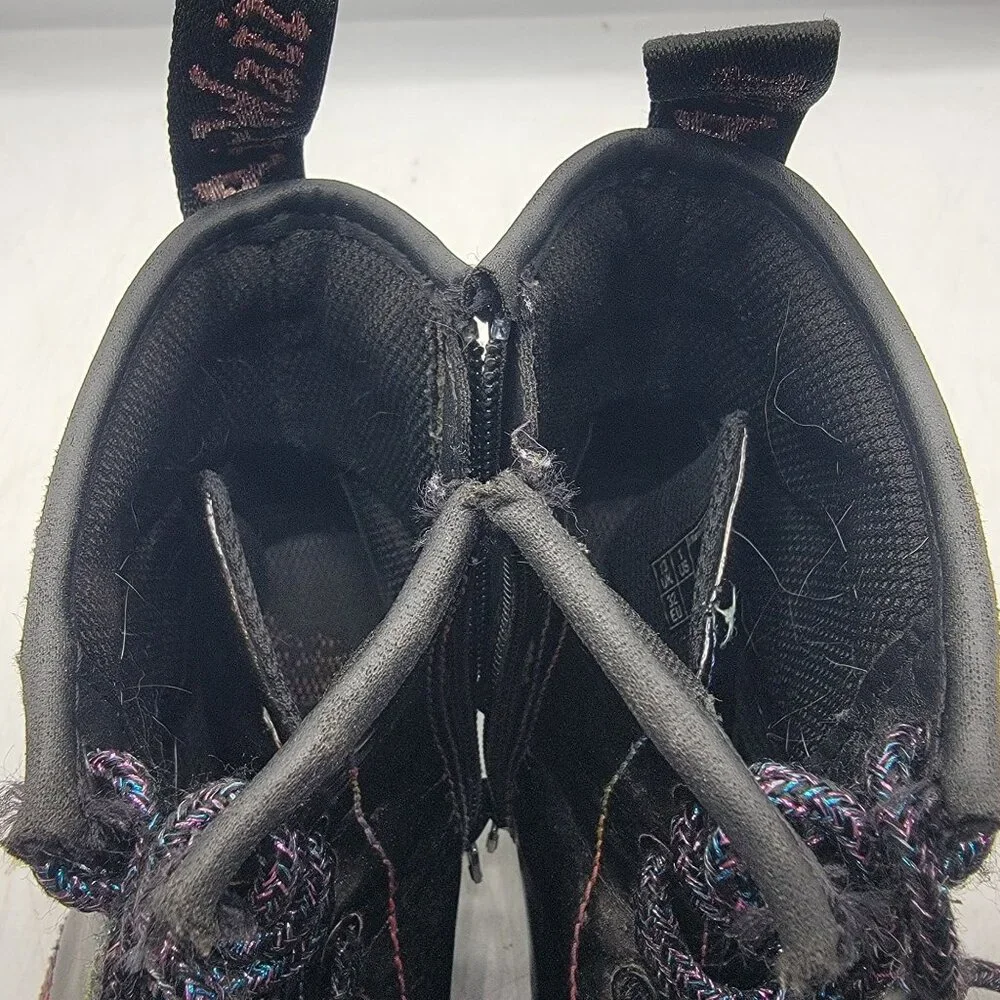 Dr Martens Doc Martens Kids Size 1 Black Sparkle Ray Boots Casual School Comfort
